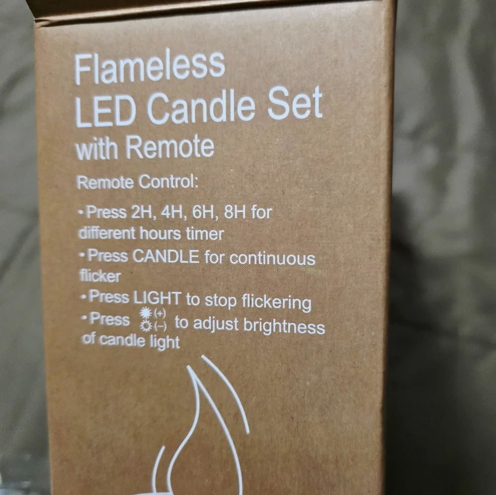 Silver Floral Flameless LED Candle Set